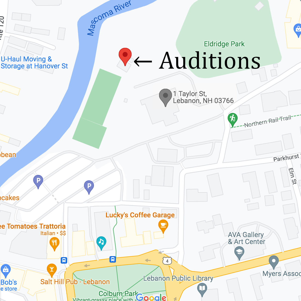 Map to Valley Improv auditions