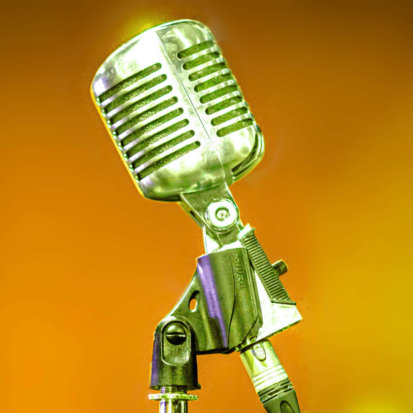 a microphone on Halloween